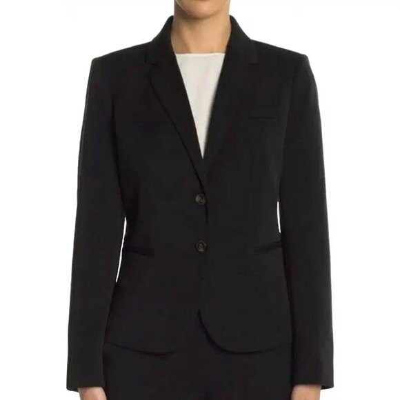 J. Crew women's blazer black XXL two button suiting - Picture 1 of 11